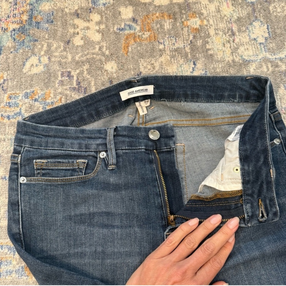 Good American Women's Skinny Jeans - Dark Blue